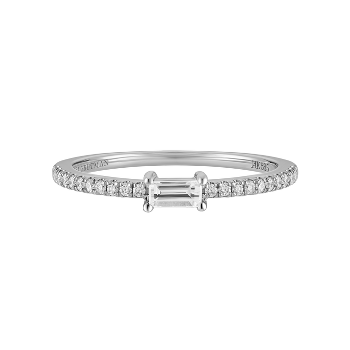 Baguette Diamond Pave Ring