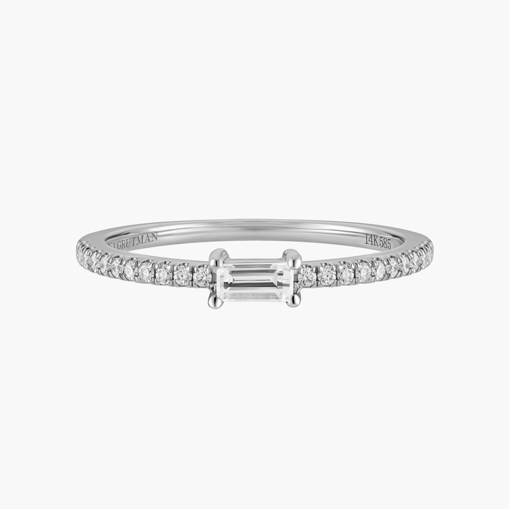 Baguette Diamond Pave Ring