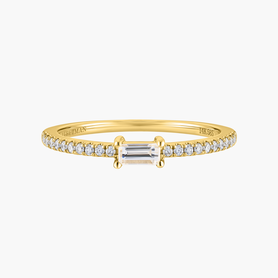 Baguette Diamond Pave Ring