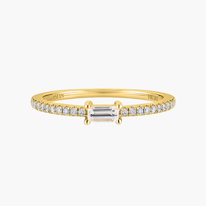 Baguette Diamond Pave Ring
