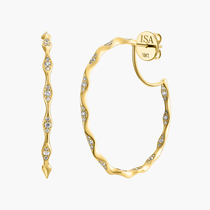 Brisa Diamond Hoops