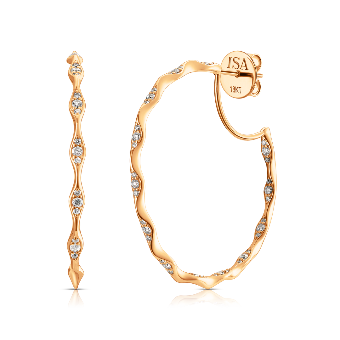 Brisa Diamond Hoops