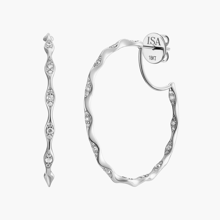 Brisa Diamond Hoops