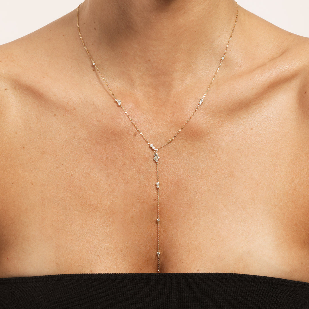 Bubbles Lariat Necklace