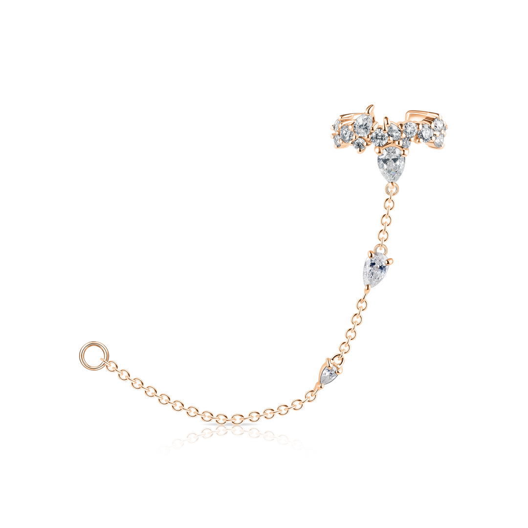 Diamond Cluster Ear Cuff