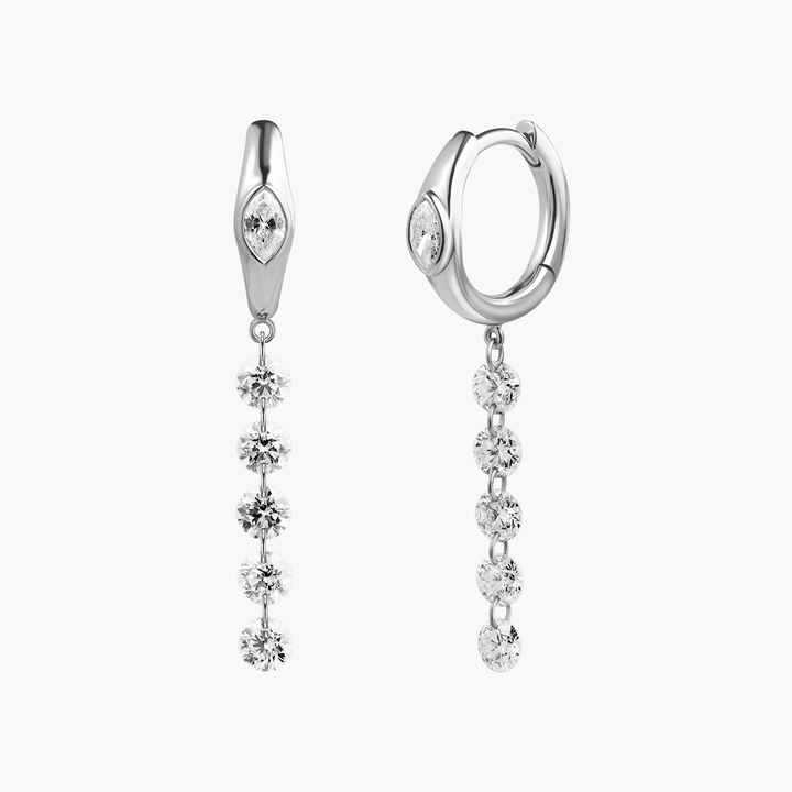 Diamond Drop Hoops
