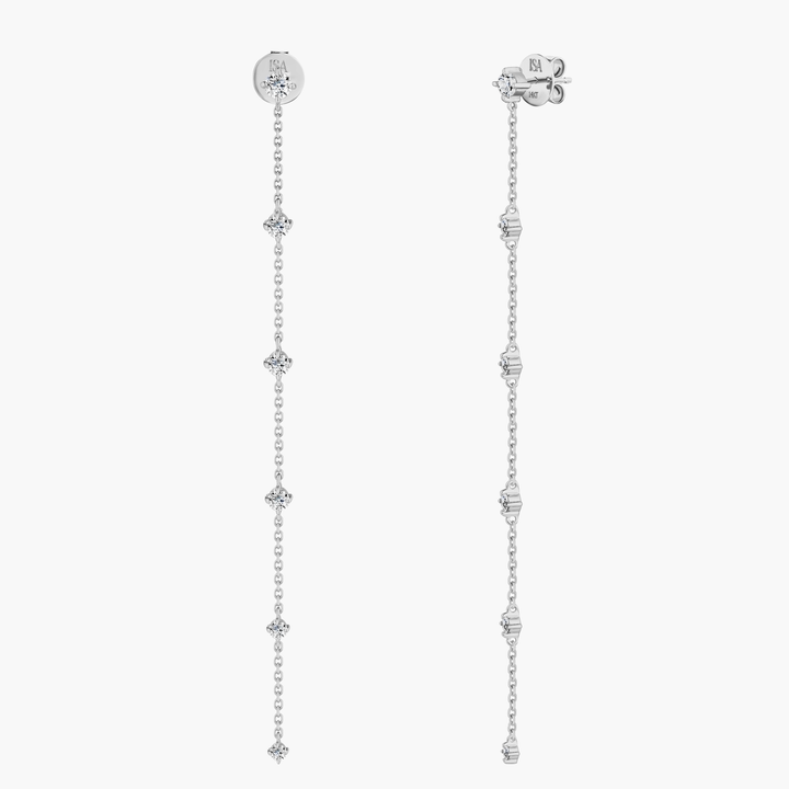Long Diamond Drop Studs