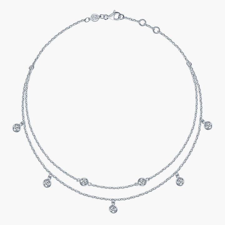 Diamond Double Chain Anklet
