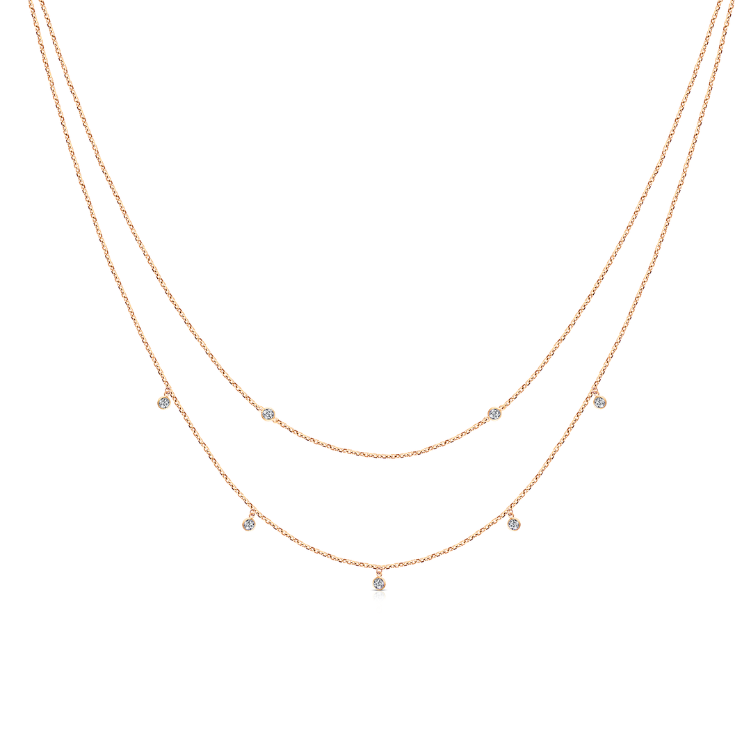 Double Layer Diamond Necklace