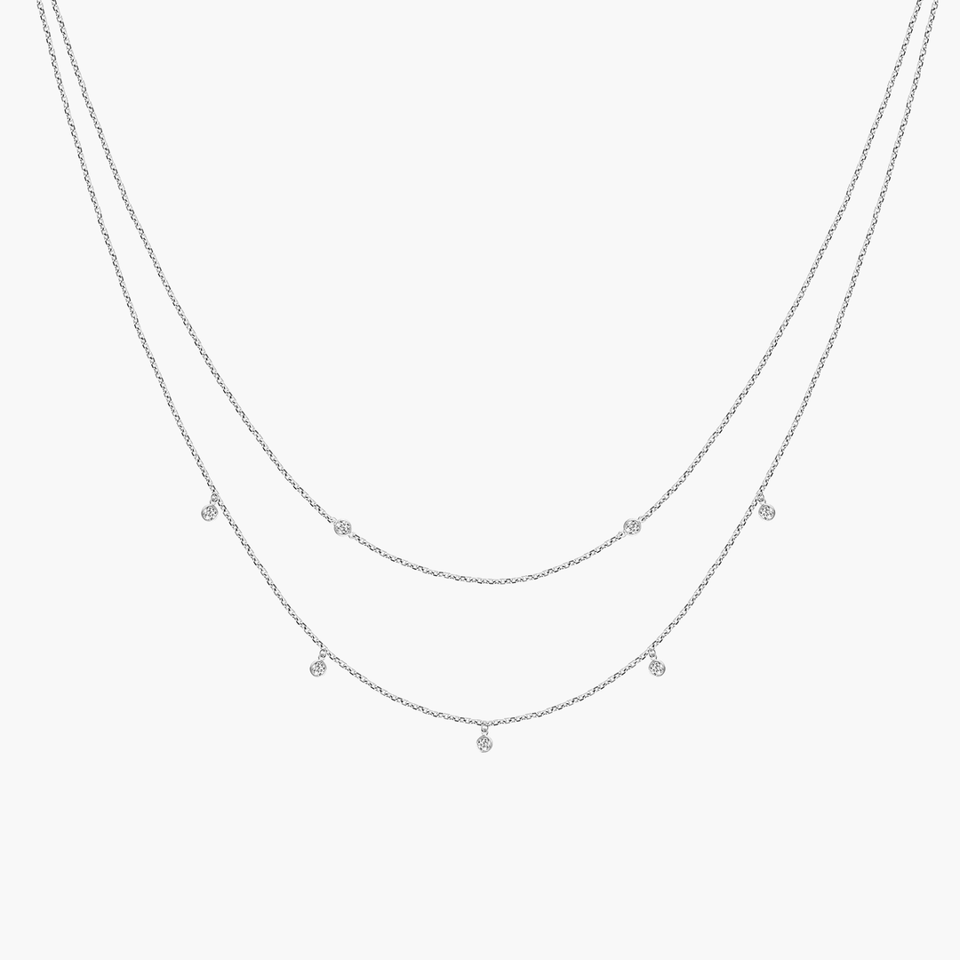 Double Layer Diamond Necklace