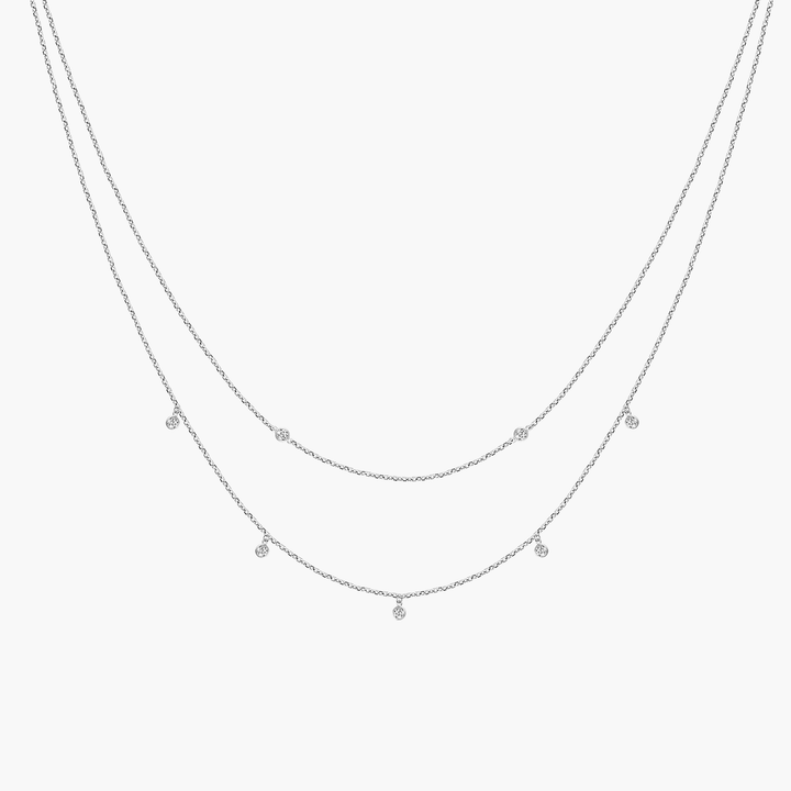 Double Layer Diamond Necklace
