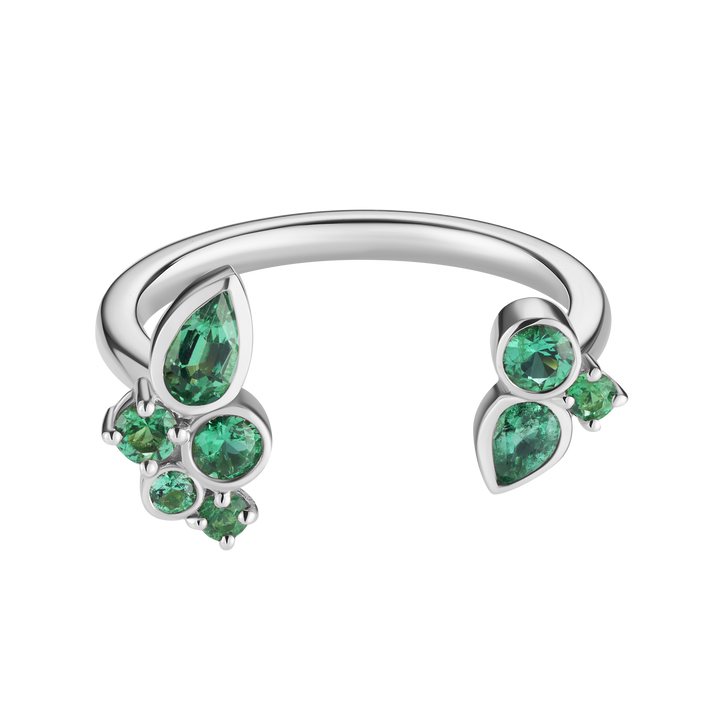 Emerald Bubbles Open Ring
