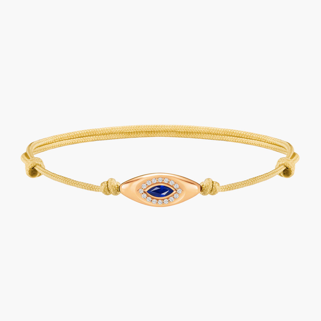 Evil Eye Amber Cord Bracelet