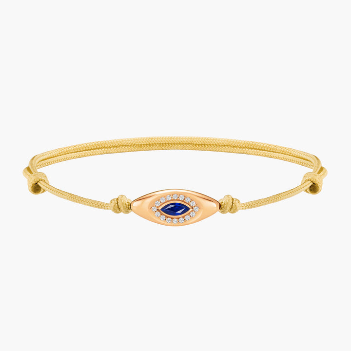 Evil Eye Amber Cord Bracelet
