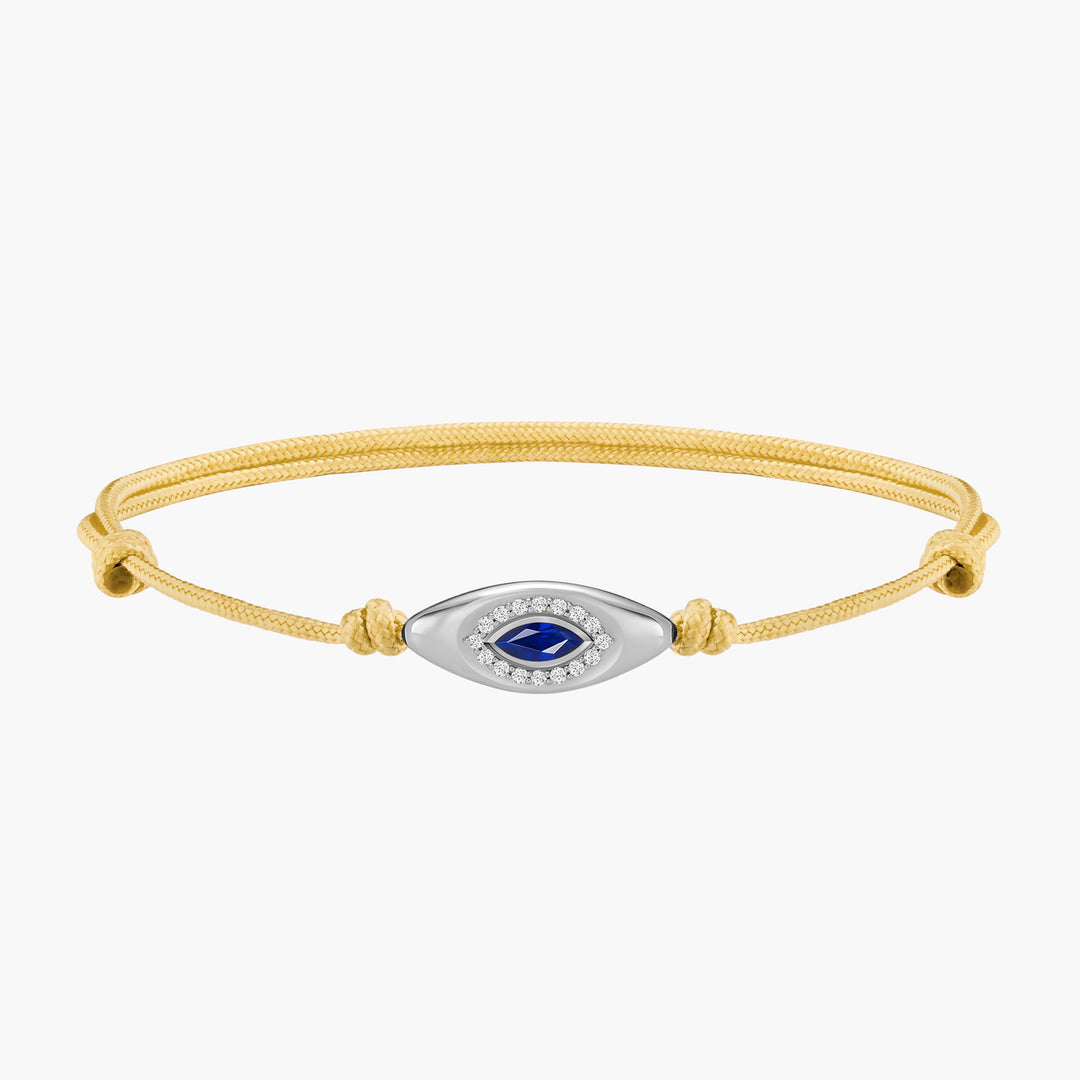 Evil Eye Amber Cord Bracelet