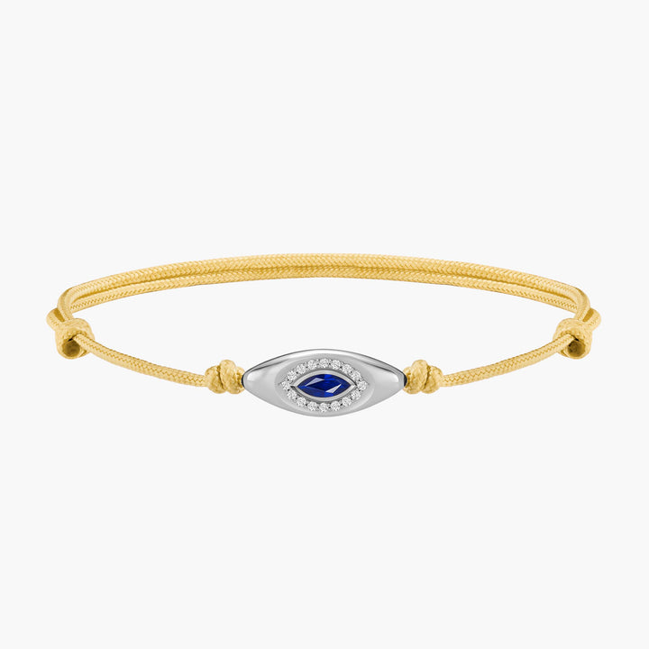 Evil Eye Amber Cord Bracelet