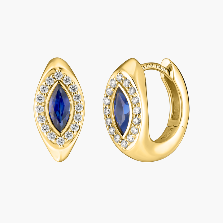 Evil Eye Huggie Hoops
