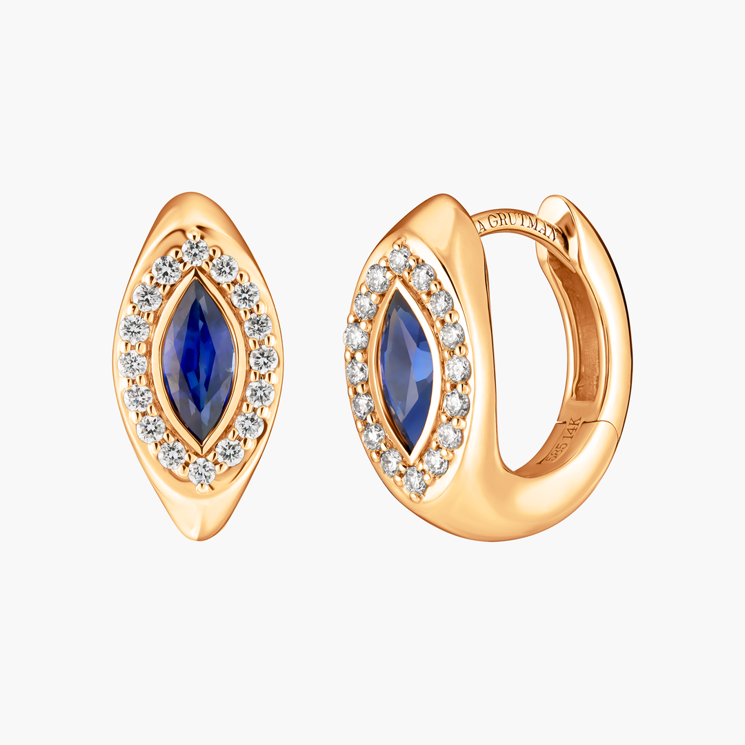 Evil Eye Huggie Hoops