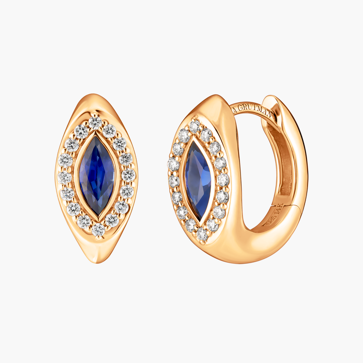 Evil Eye Huggie Hoops