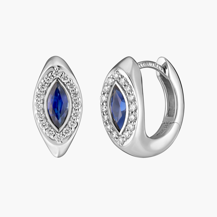 Evil Eye Huggie Hoops