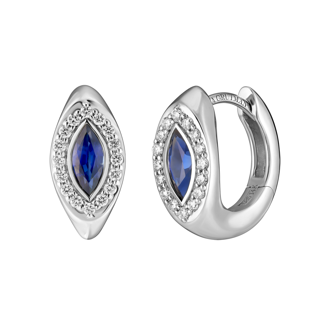 Evil Eye Huggie Hoops