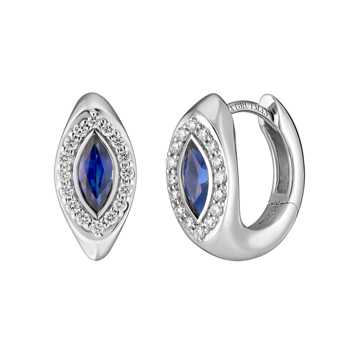 Evil Eye Huggie Hoops