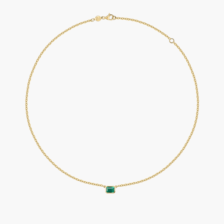 Emerald Bezel Necklace