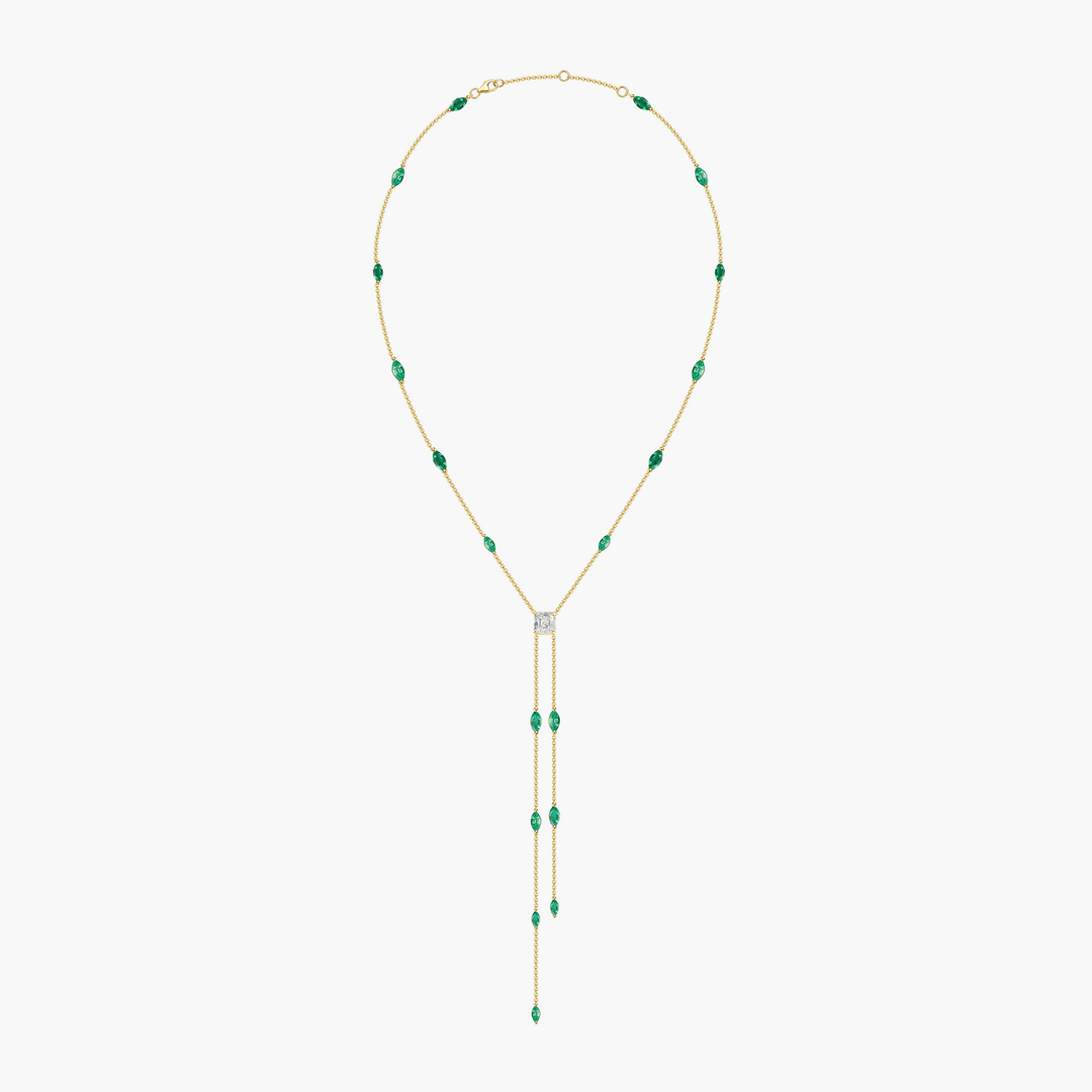 Emerald and Diamond Lariat