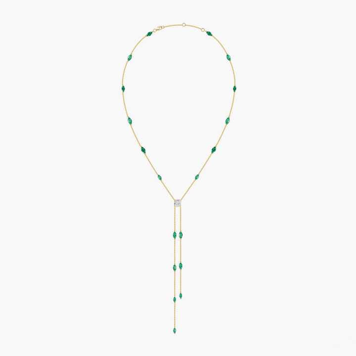 Emerald and Diamond Lariat