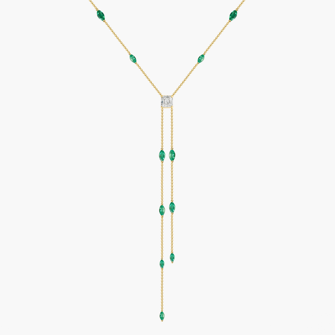 Emerald and Diamond Lariat