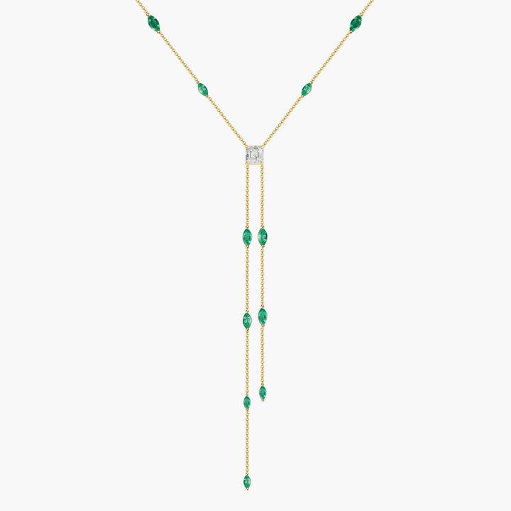 Emerald and Diamond Lariat