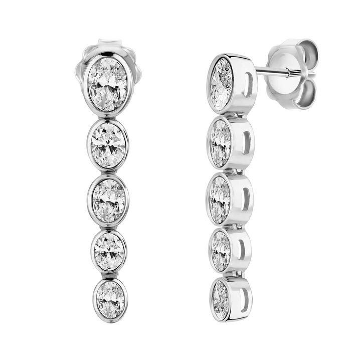 Five Tier Oval Shape Studs