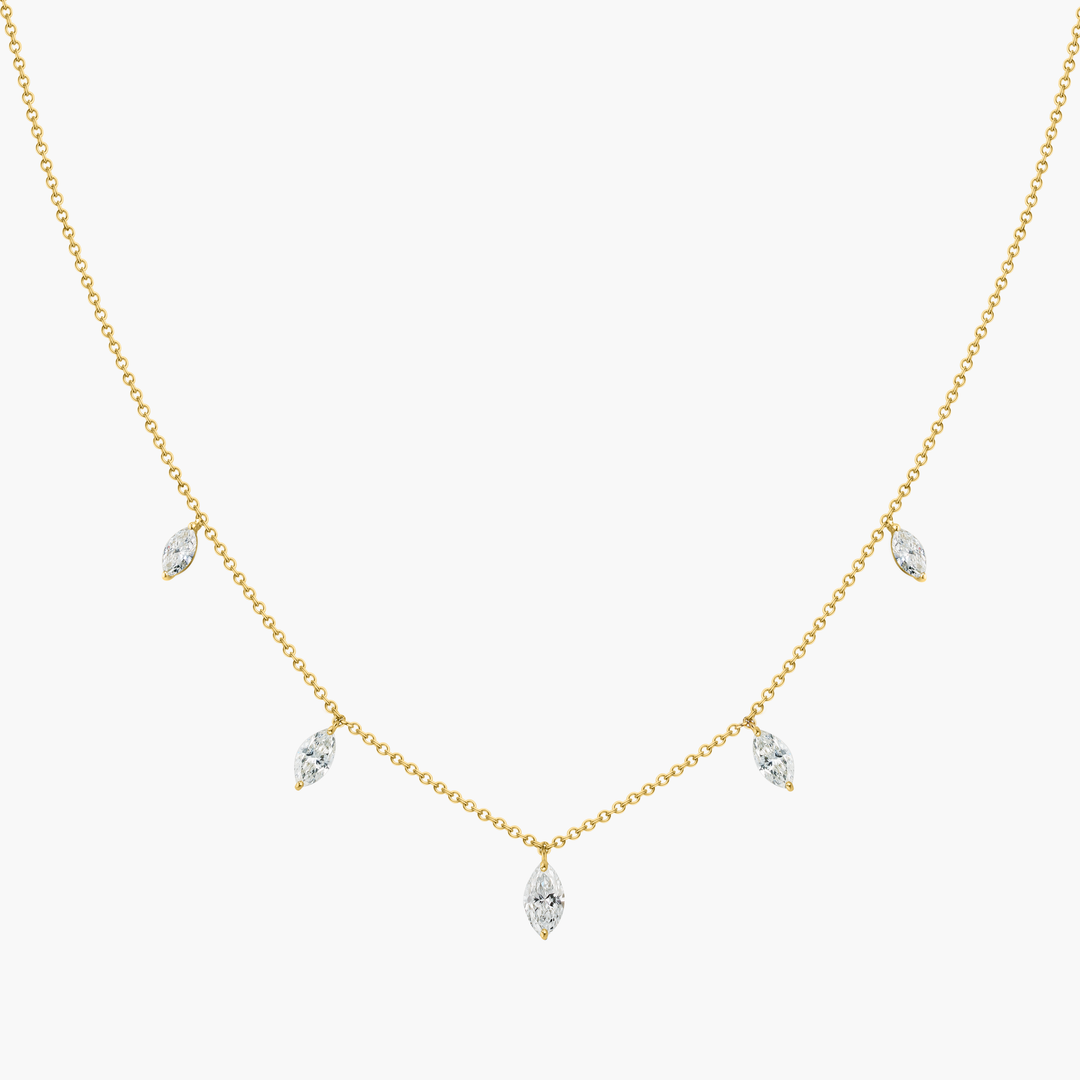 Floating Marquise Diamond Necklace