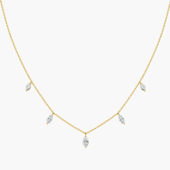 Floating Marquise Diamond Necklace