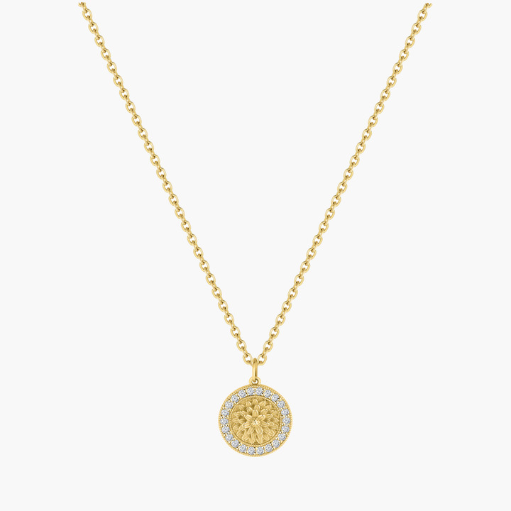 Flower Diamond Pendant Necklace