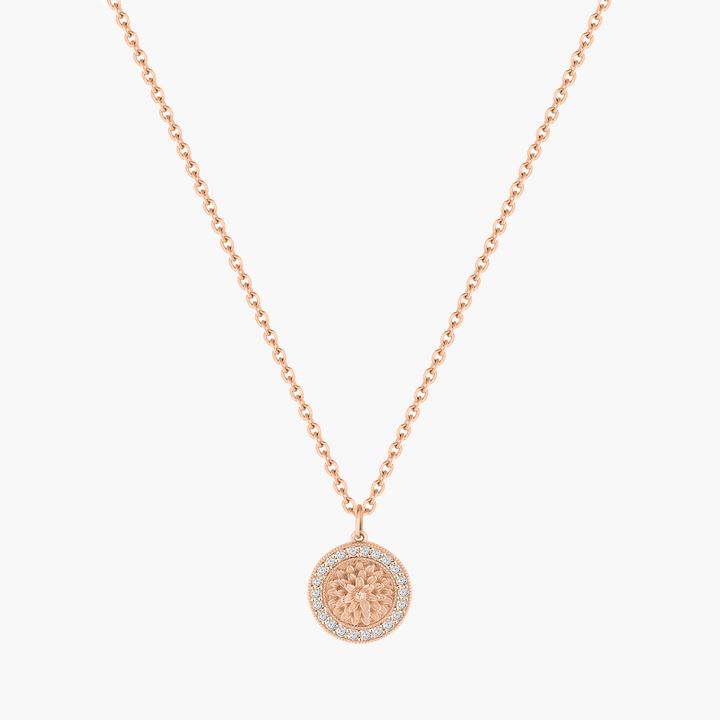 Flower Diamond Pendant Necklace