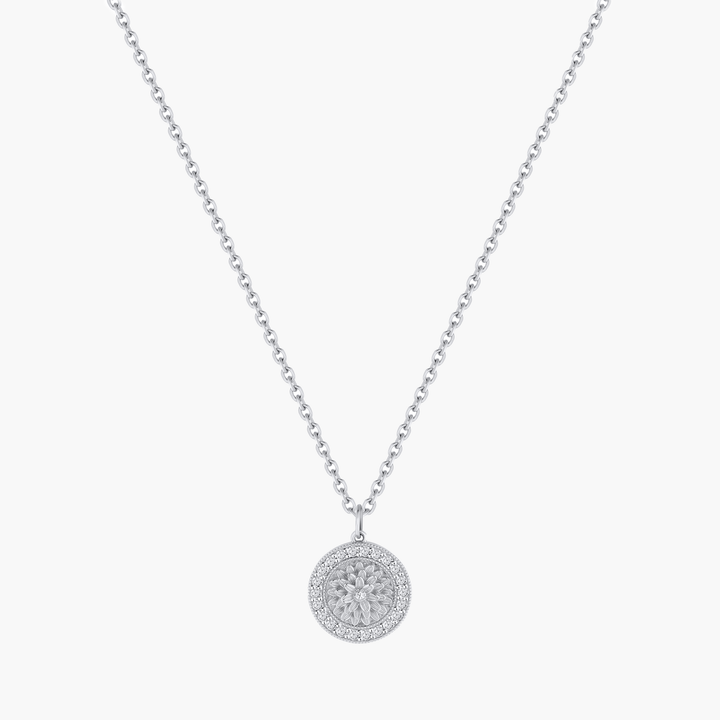 Flower Diamond Pendant Necklace