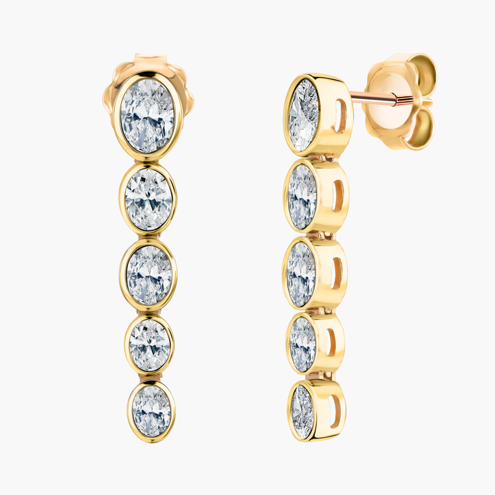 Five Tier Oval Shape Studs