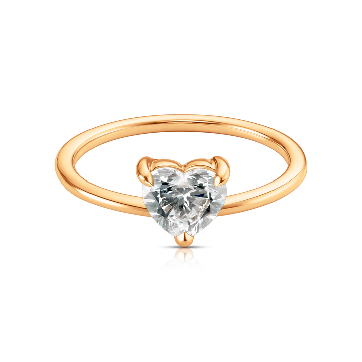 Heart Solitaire Diamond Ring