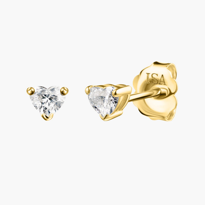 Heart Diamond Studs