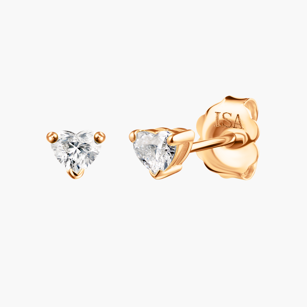 Heart Diamond Studs