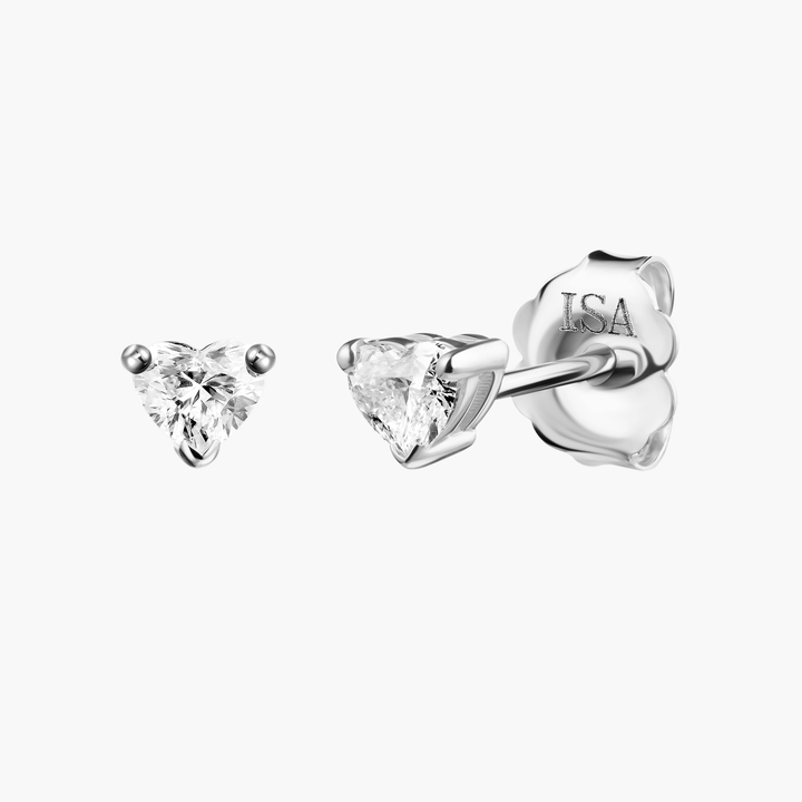 Heart Diamond Studs