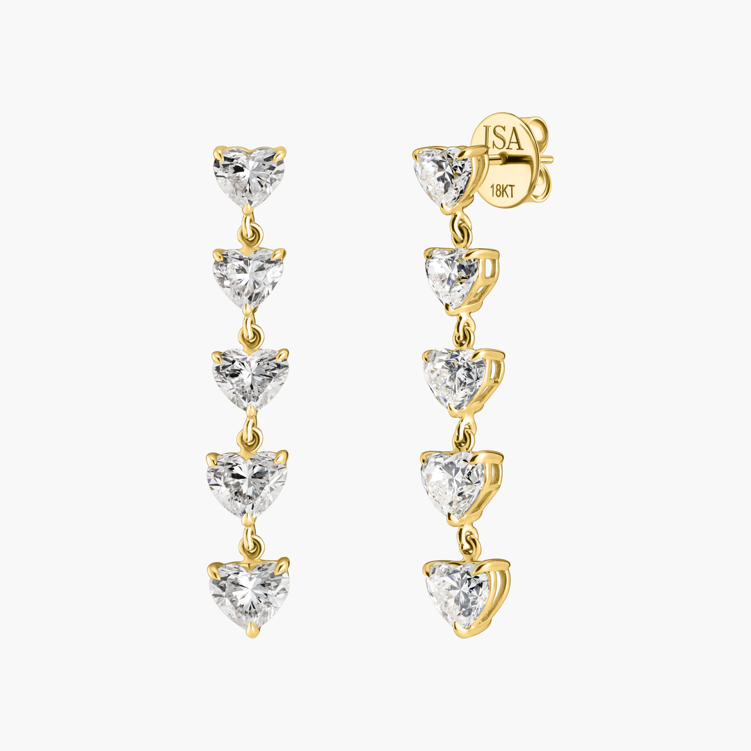 Heart Shape Drop Earrings