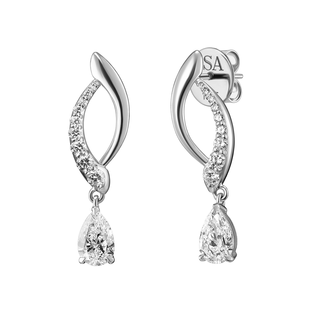 Heritage Diamond Drop Semi Pave Studs