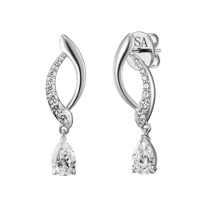 Heritage Diamond Drop Semi Pave Studs