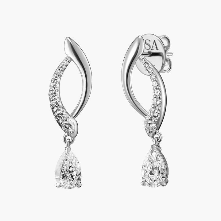 Heritage Diamond Drop Semi Pave Earrings