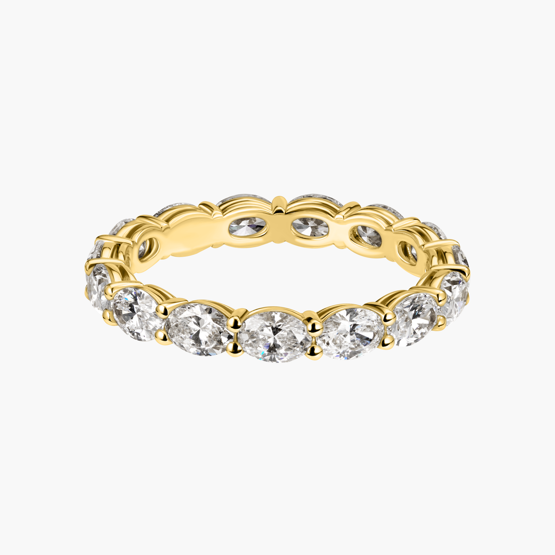 Horizontal Oval Diamond Eternity Band