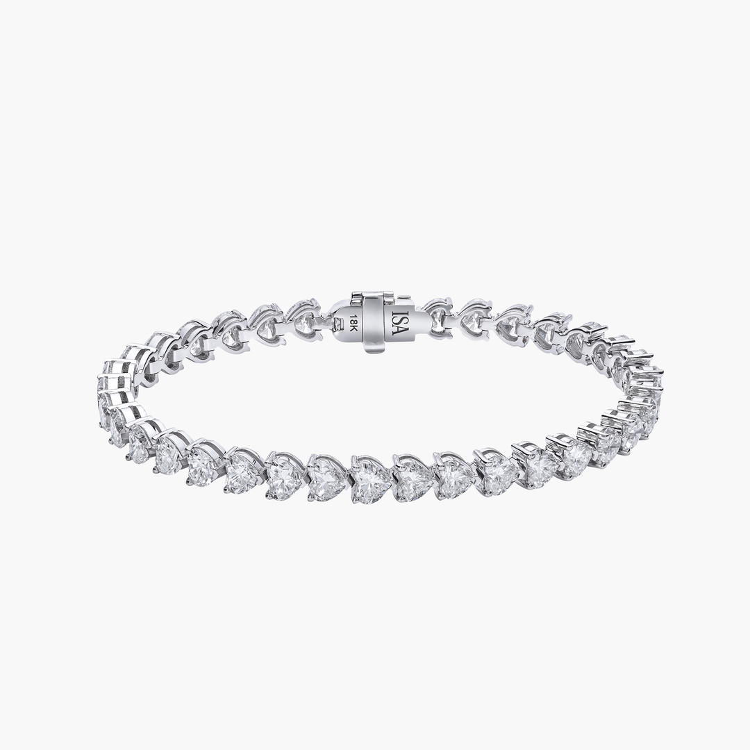 Heart Diamond Tennis Bracelet