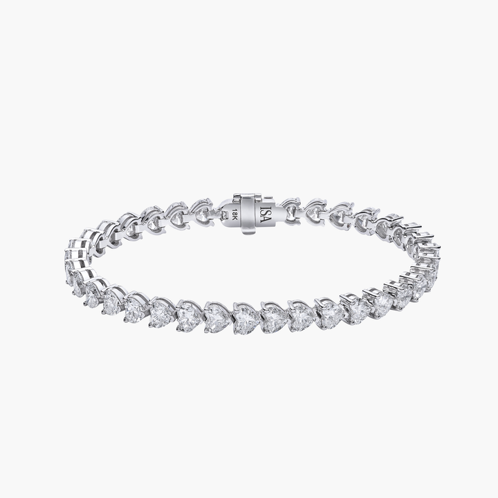 Heart Diamond Tennis Bracelet