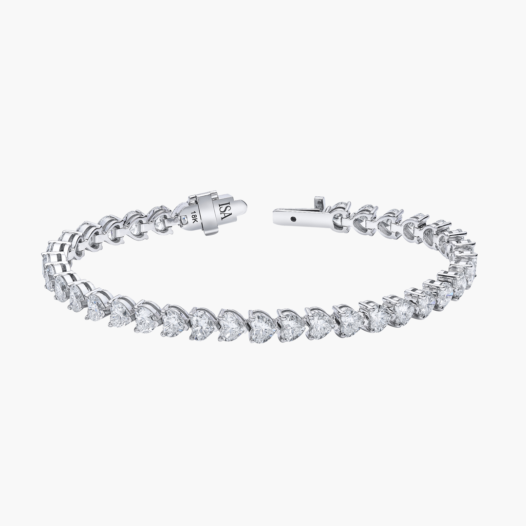 Heart Diamond Tennis Bracelet